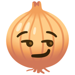 onion and smirking face