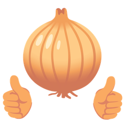 onion and thumbs up