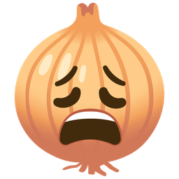 onion and weary face