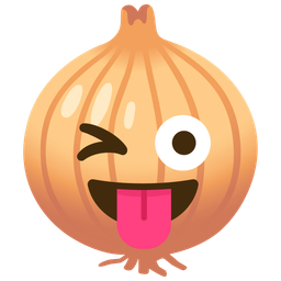 Onion and Winking face with tongue