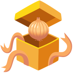 onion and wrapped gift