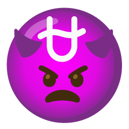 Ophiuchus and angry face with horns