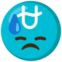 Ophiuchus and downcast face with sweat