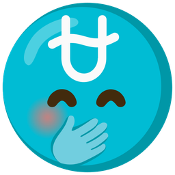 Ophiuchus and face with hand over mouth