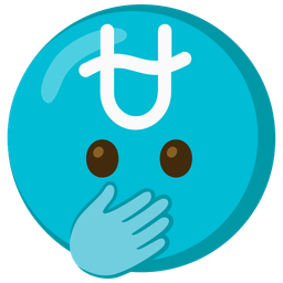 Ophiuchus and face with open eyes and hand over mouth