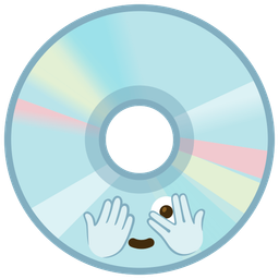 Optical disk and Face with peeking eye