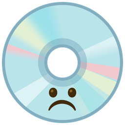 Optical disk and Frowning face