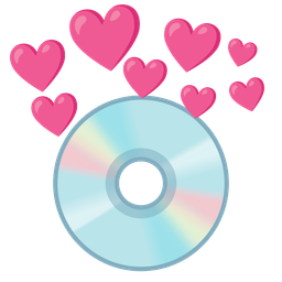 Optical disk and Heart with arrow