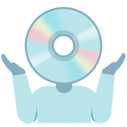 Optical disk and Person shrugging