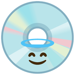 Optical disk and Smiling face with halo
