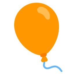 orange heart and balloon