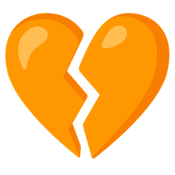 orange heart and broken heart