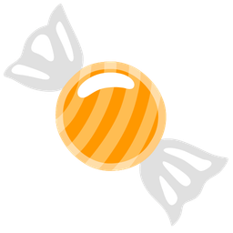 orange heart and candy