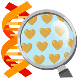 orange heart and dna