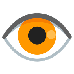 orange heart and eye