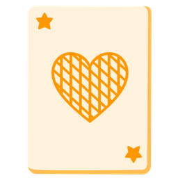 orange heart and joker