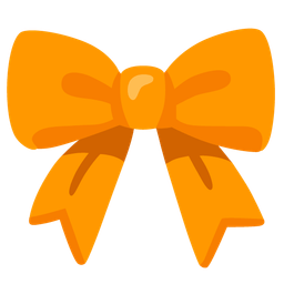 orange heart and ribbon