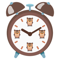 owl and alarm clock