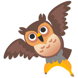 owl and banana