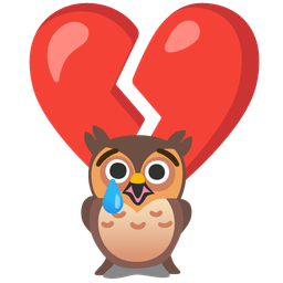 owl and broken heart