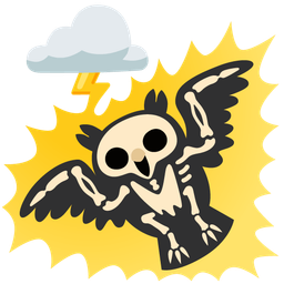 owl and cloud with lightning