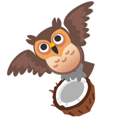 owl and coconut