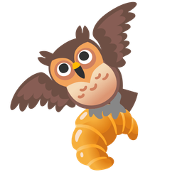 owl and croissant