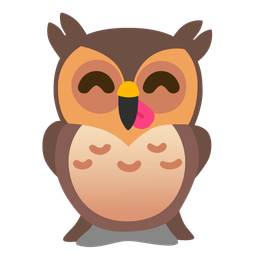 Owl and Face savoring food