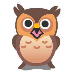 owl and face with open mouth