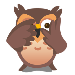 owl and face with peeking eye