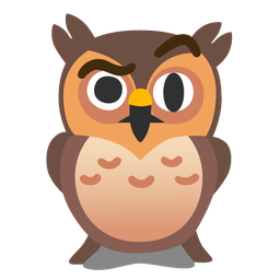 owl and face with raised eyebrow