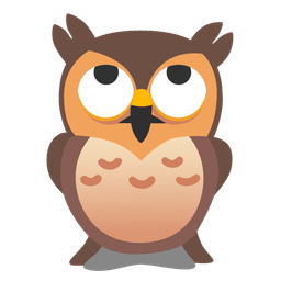 owl and face with rolling eyes