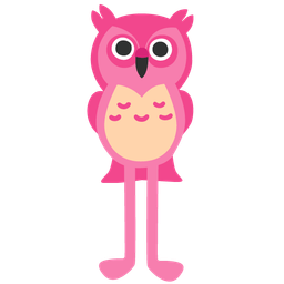 owl and flamingo