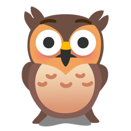 owl and flushed face