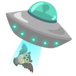 owl and flying saucer