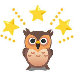 owl and glowing star