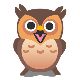 Owl and Grinning face