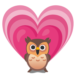 owl and growing heart