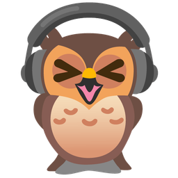 owl and headphone