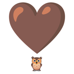 owl and heart exclamation