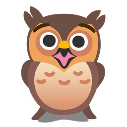 owl and hushed face