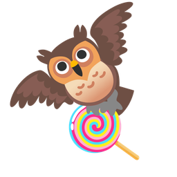 owl and lollipop