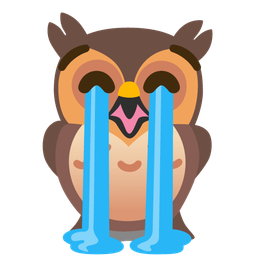 owl and loudly crying face