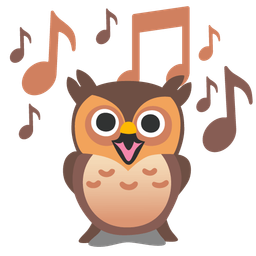 owl and musical notes