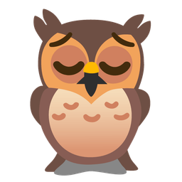 owl and pensive face