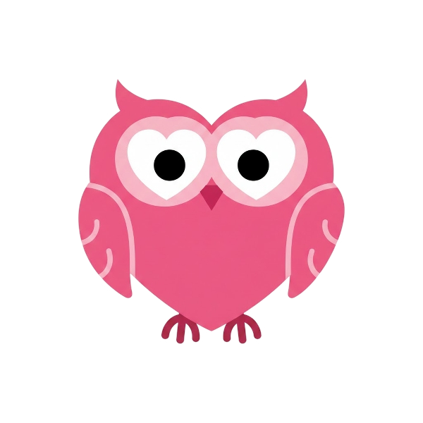 Owl and Pink heart