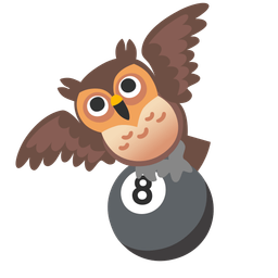 owl and pool 8 ball