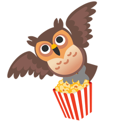 owl and popcorn