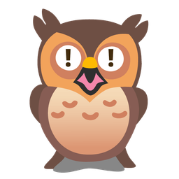 owl and red exclamation mark