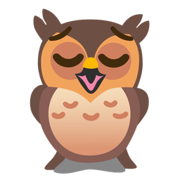 owl and relieved face